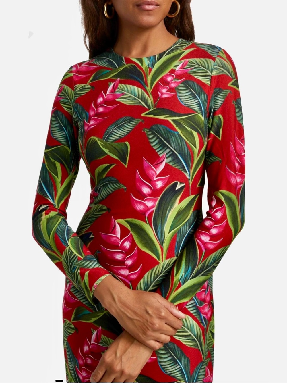 FARM Rio Dream Garden Jersey Midi dress - NWT - Picture 2 of 6